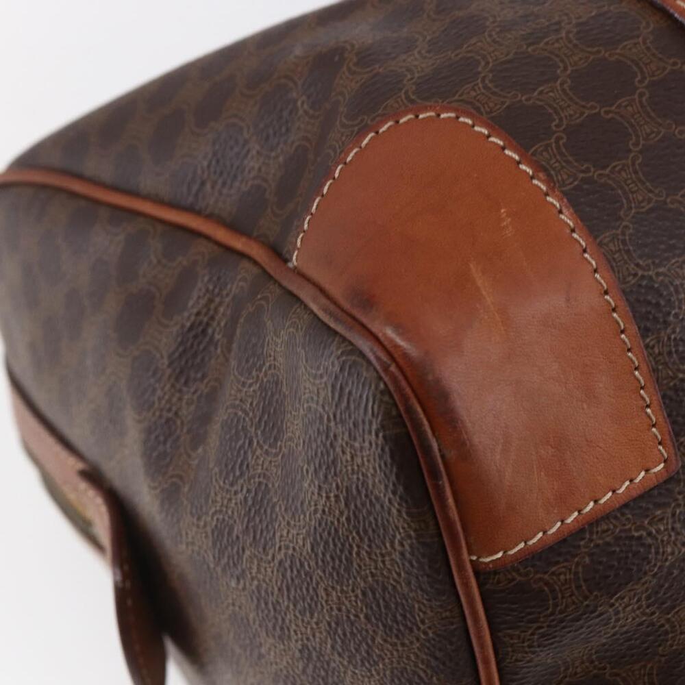 CELINE Macadam Canvas Mini Boston Bag PVC Leather Brown Auth ki6058 - Picture 16 of 16